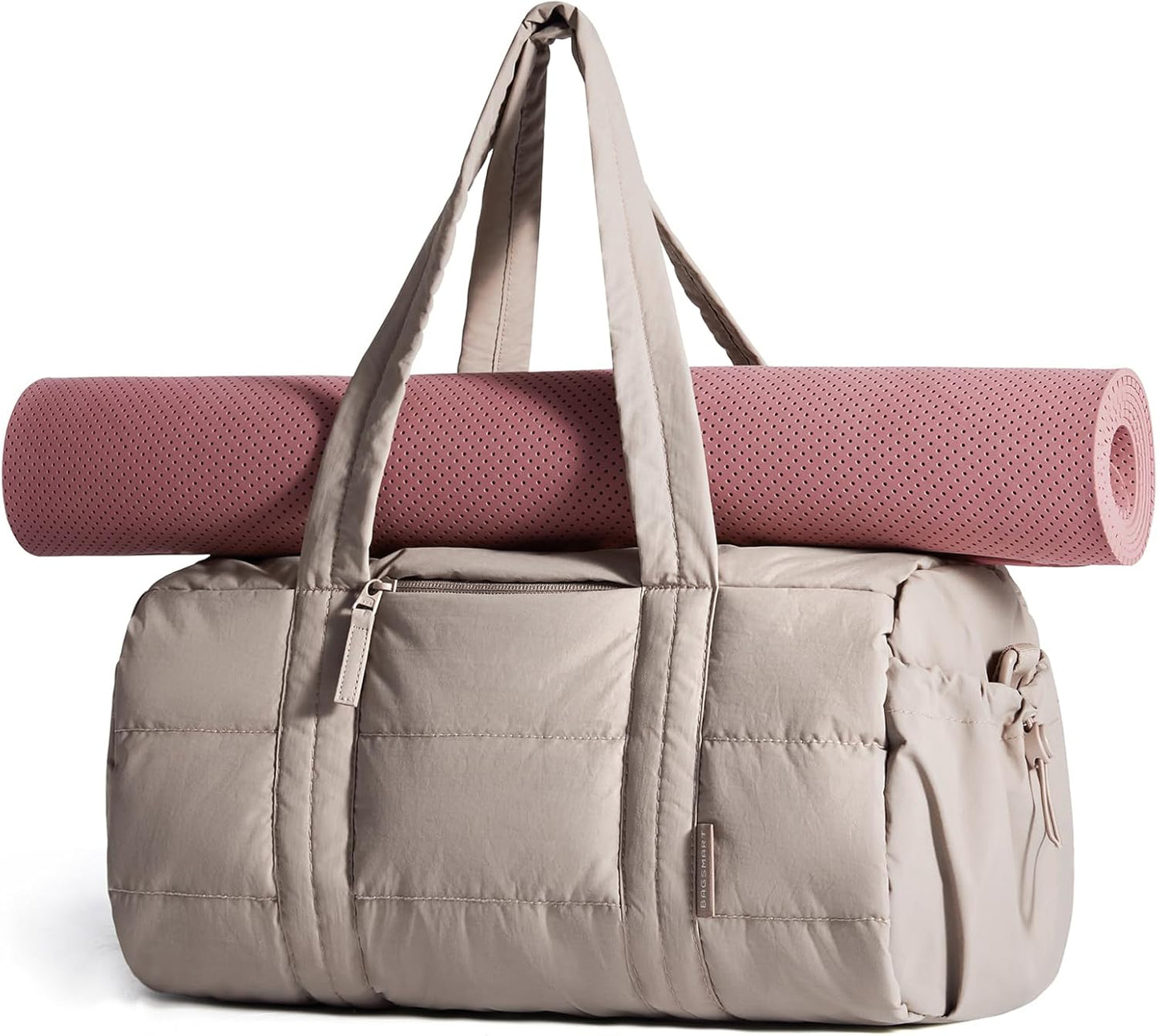 Reiki Gym Bag for Women Puffy Yoga Mat Travel Weekender Duffle Bag | Lint-Resistant Lining, Wet-Dry Pocket & Anti-Slip Mat Loop, Ultra-Light, Roomy for Workout Gear, Water Bottle, Travel, Sports