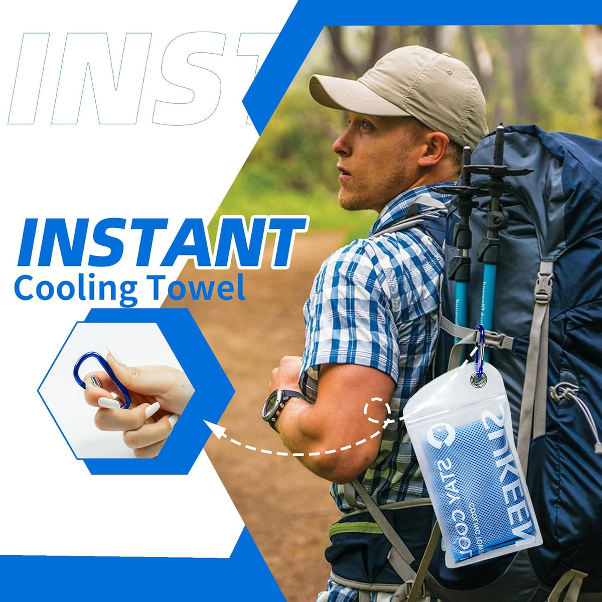 4 Pack Cooling Towels (40"x 12"), Cooling Neck Wraps, Soft Ice Towel