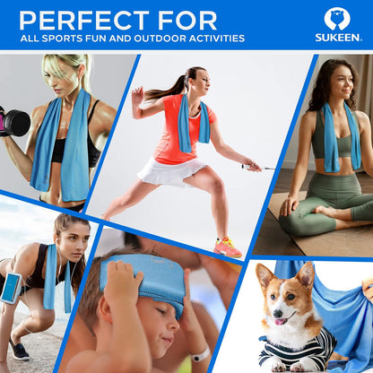 4 Pack Cooling Towels (40"x 12"), Cooling Neck Wraps, Soft Ice Towel