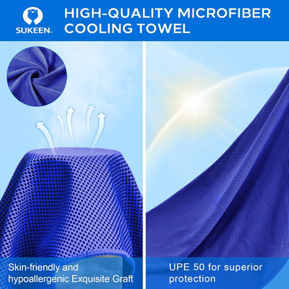 4 Pack Cooling Towels (40"x 12"), Cooling Neck Wraps, Soft Ice Towel