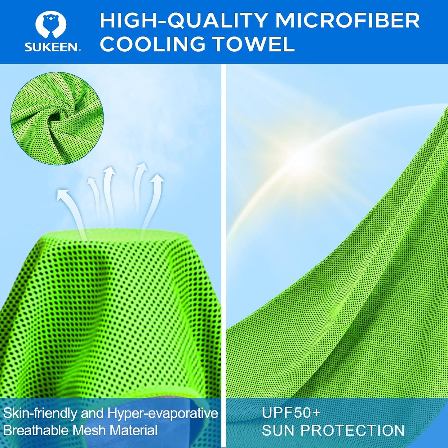 4 Pack Cooling Towels (40"x 12"), Cooling Neck Wraps, Soft Ice Towel