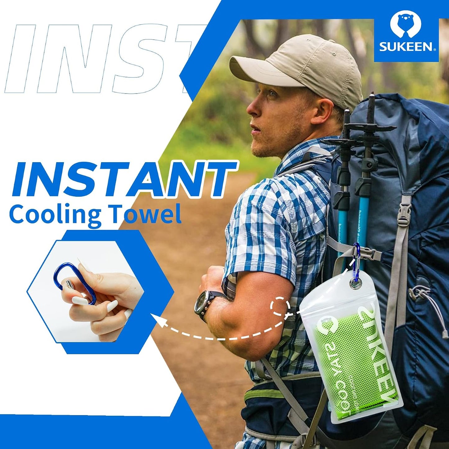 4 Pack Cooling Towels (40"x 12"), Cooling Neck Wraps, Soft Ice Towel