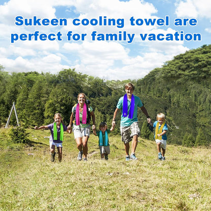 4 Pack Cooling Towels (40"x 12"), Cooling Neck Wraps, Soft Ice Towel