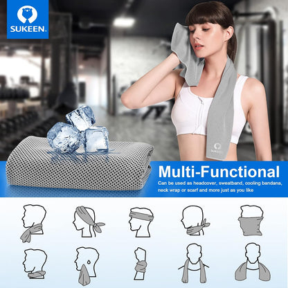 4 Pack Cooling Towels (40"x 12"), Cooling Neck Wraps, Soft Ice Towel