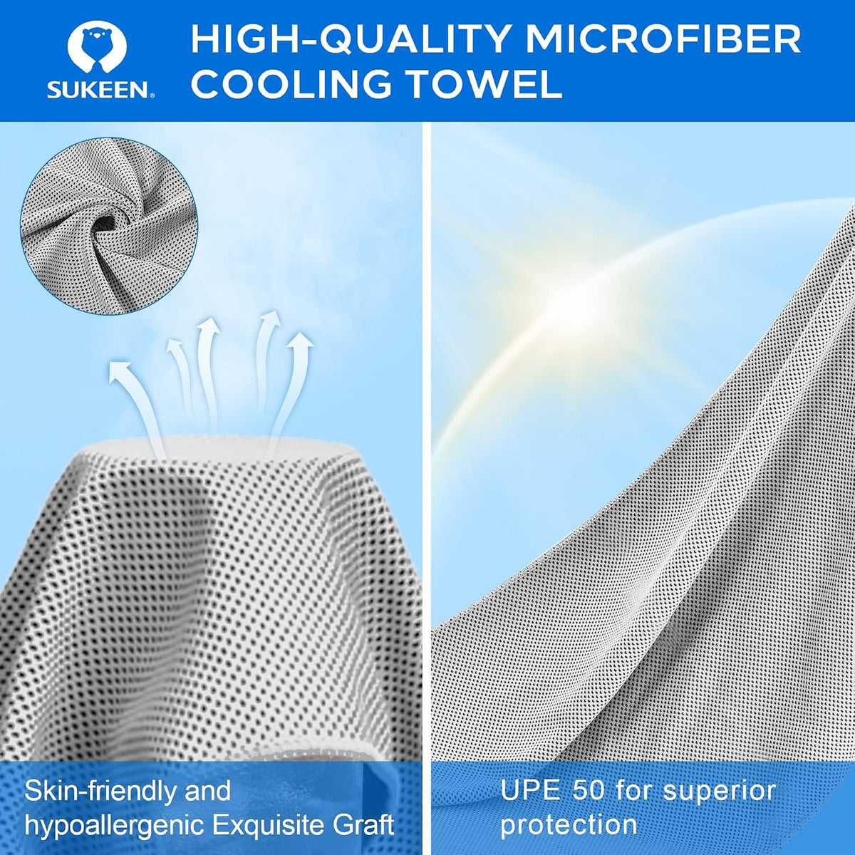 4 Pack Cooling Towels (40"x 12"), Cooling Neck Wraps, Soft Ice Towel