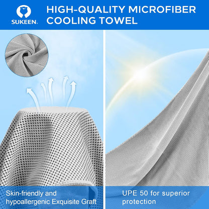 4 Pack Cooling Towels (40"x 12"), Cooling Neck Wraps, Soft Ice Towel