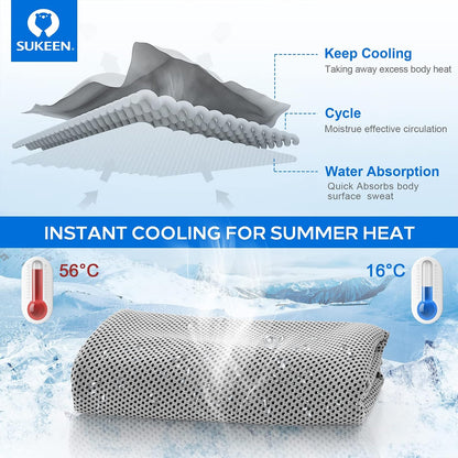 4 Pack Cooling Towels (40"x 12"), Cooling Neck Wraps, Soft Ice Towel