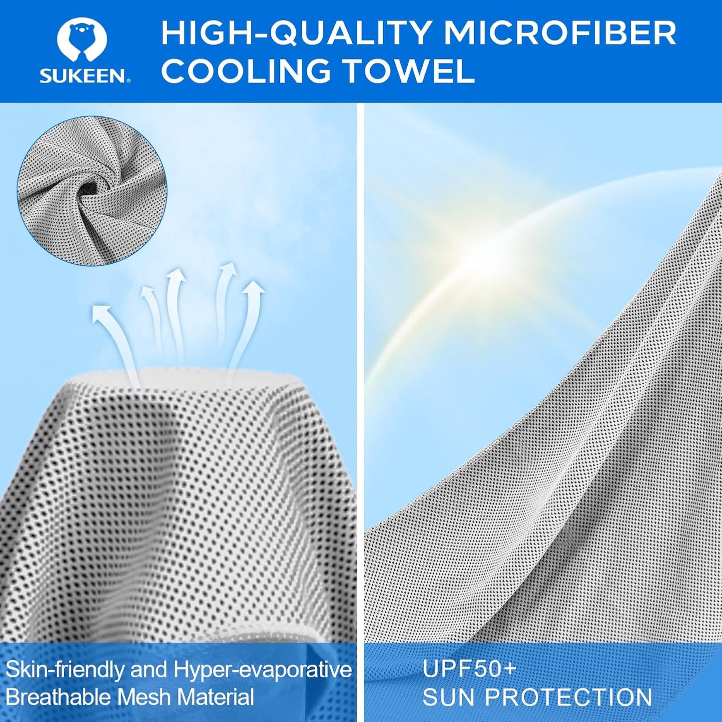4 Pack Cooling Towels (40"x 12"), Cooling Neck Wraps, Soft Ice Towel