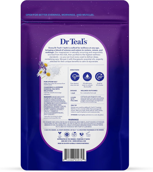 Pure Epsom Salt, Melatonin Sleep Soak with Essential Oil Blend, 3 lb (Pack of 4)