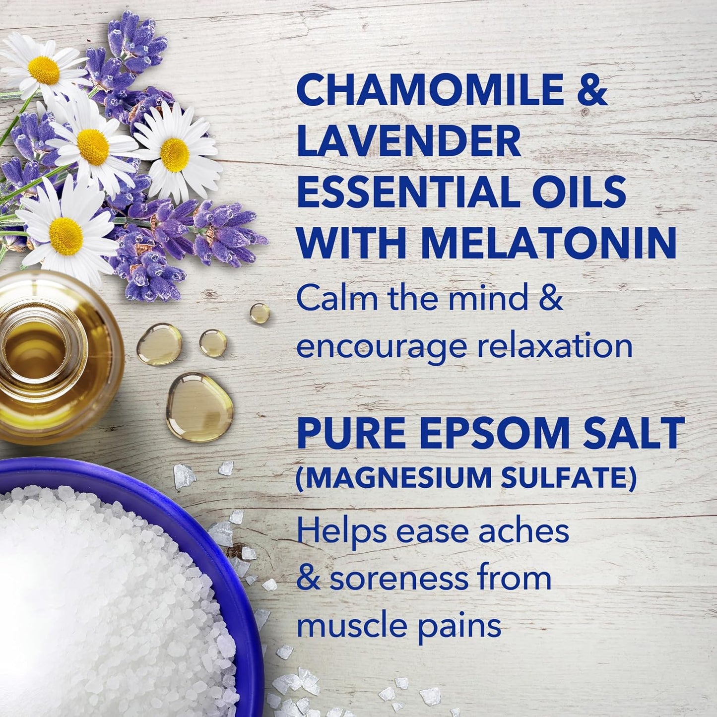 Pure Epsom Salt, Melatonin Sleep Soak with Essential Oil Blend, 3 lb (Pack of 4)