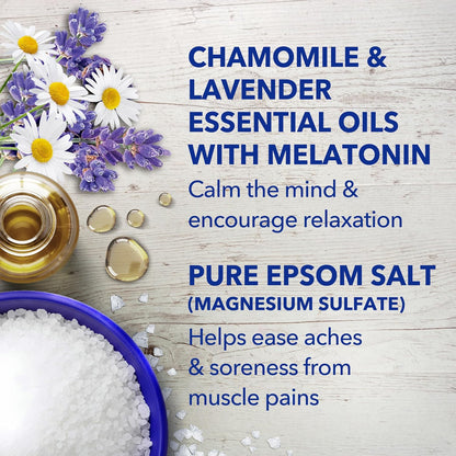 Pure Epsom Salt, Melatonin Sleep Soak with Essential Oil Blend, 3 lb (Pack of 4)
