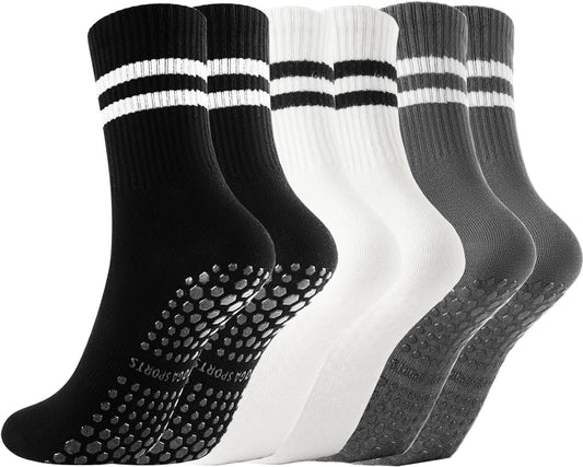 Non Slip Yoga Grip Pilates Socks for Women and Men Anti Slipper Grippy Socks for Ballet, Hospital, Dance