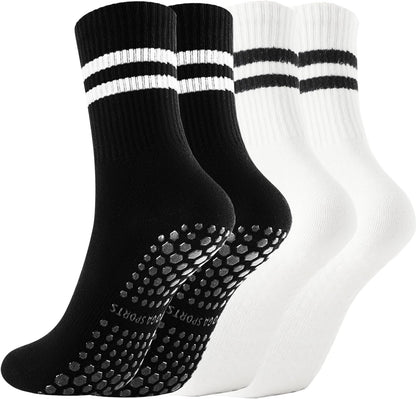 Non Slip Yoga Grip Pilates Socks for Women and Men Anti Slipper Grippy Socks for Ballet, Hospital, Dance