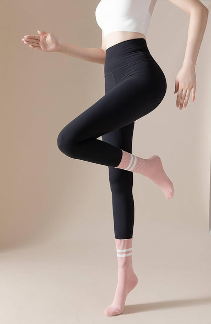 Non Slip Yoga Grip Pilates Socks for Women and Men Anti Slipper Grippy Socks for Ballet, Hospital, Dance