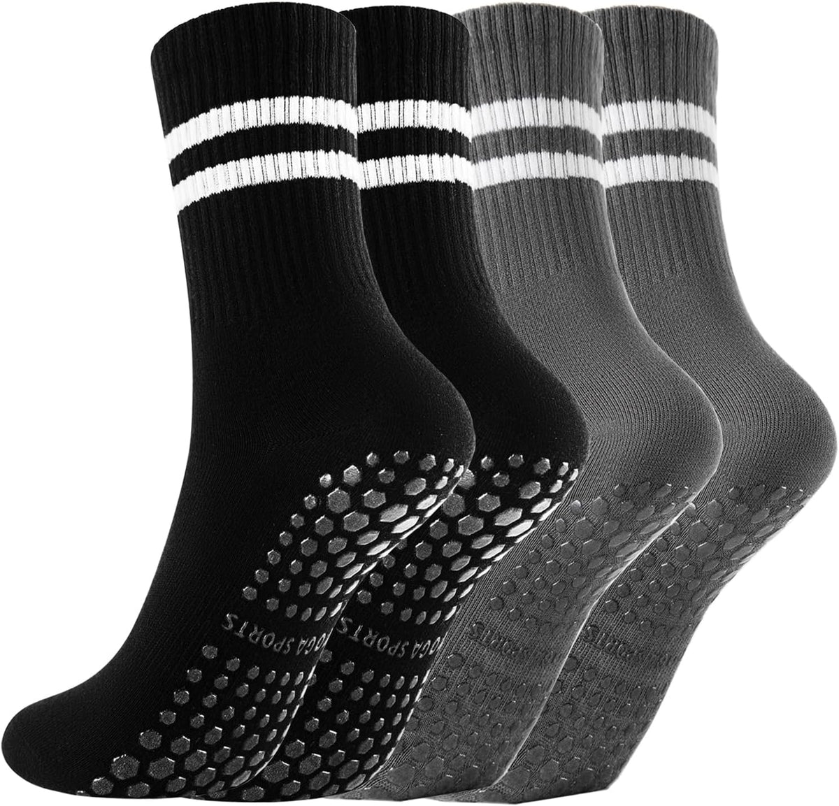 Non Slip Yoga Grip Pilates Socks for Women and Men Anti Slipper Grippy Socks for Ballet, Hospital, Dance