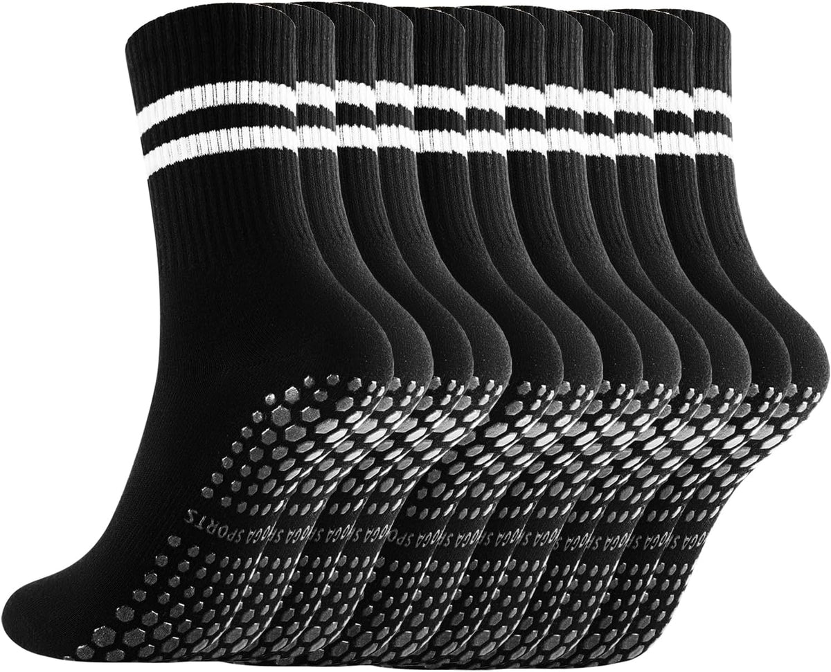 Non Slip Yoga Grip Pilates Socks for Women and Men Anti Slipper Grippy Socks for Ballet, Hospital, Dance