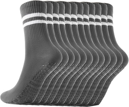 Non Slip Yoga Grip Pilates Socks for Women and Men Anti Slipper Grippy Socks for Ballet, Hospital, Dance