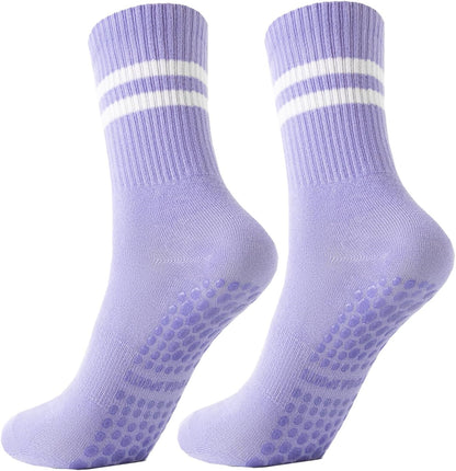 Non Slip Yoga Grip Pilates Socks for Women and Men Anti Slipper Grippy Socks for Ballet, Hospital, Dance