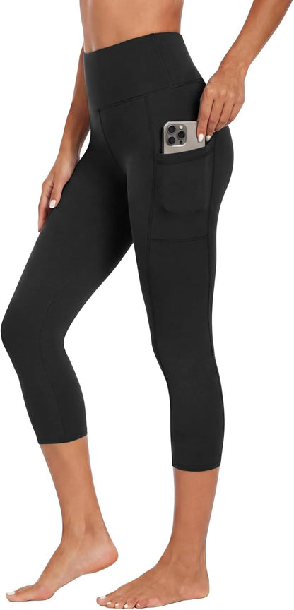 High Waisted Leggings with Pockets for Women - Buttery Soft Yoga Pants for Gym Workout, Athletic Running