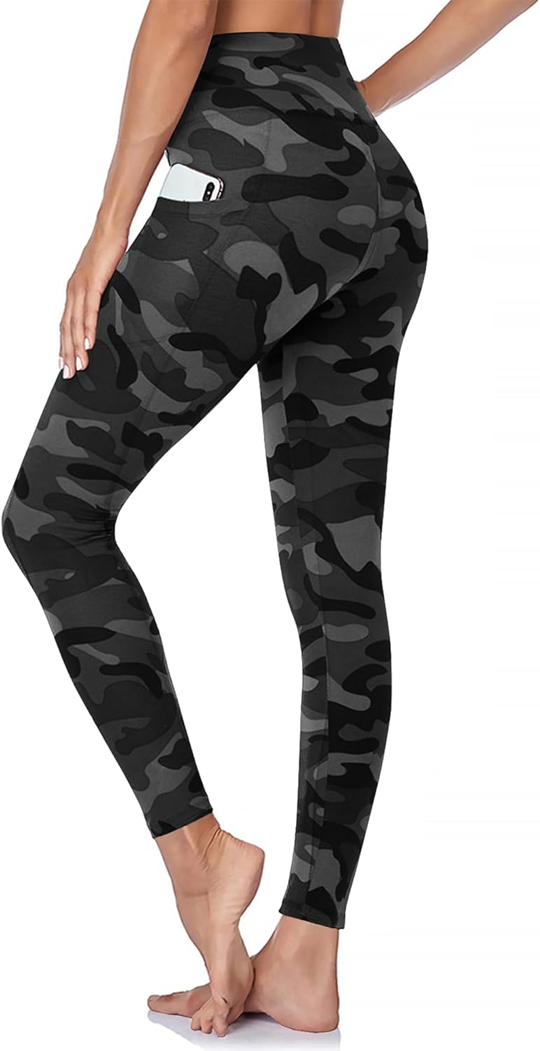 High Waisted Leggings with Pockets for Women - Buttery Soft Yoga Pants for Gym Workout, Athletic Running