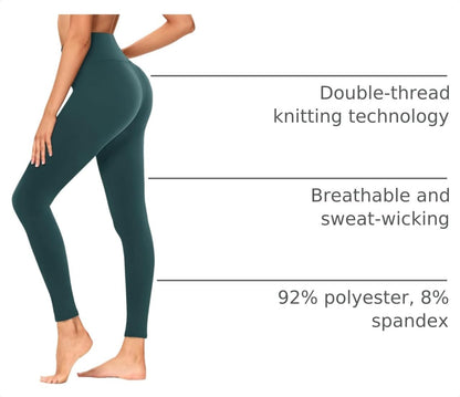 High Waisted Leggings with Pockets for Women - Buttery Soft Yoga Pants for Gym Workout, Athletic Running