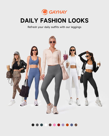 High Waisted Leggings with Pockets for Women - Buttery Soft Yoga Pants for Gym Workout, Athletic Running
