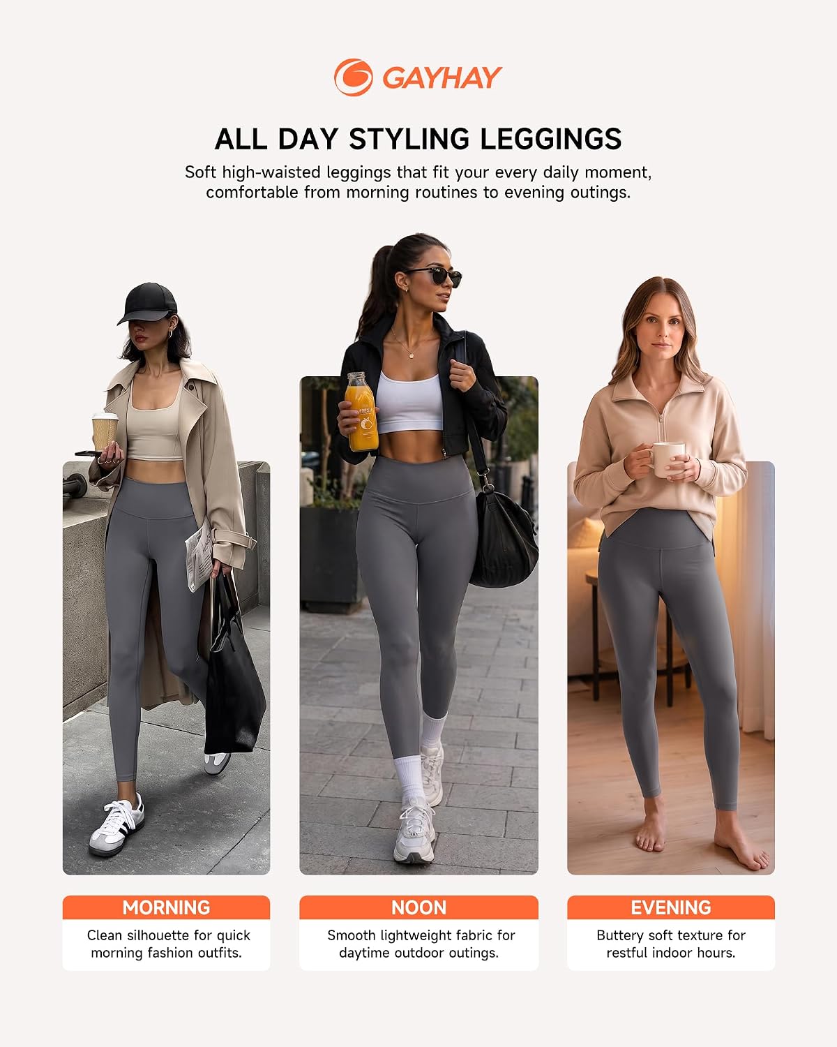 High Waisted Leggings with Pockets for Women - Buttery Soft Yoga Pants for Gym Workout, Athletic Running