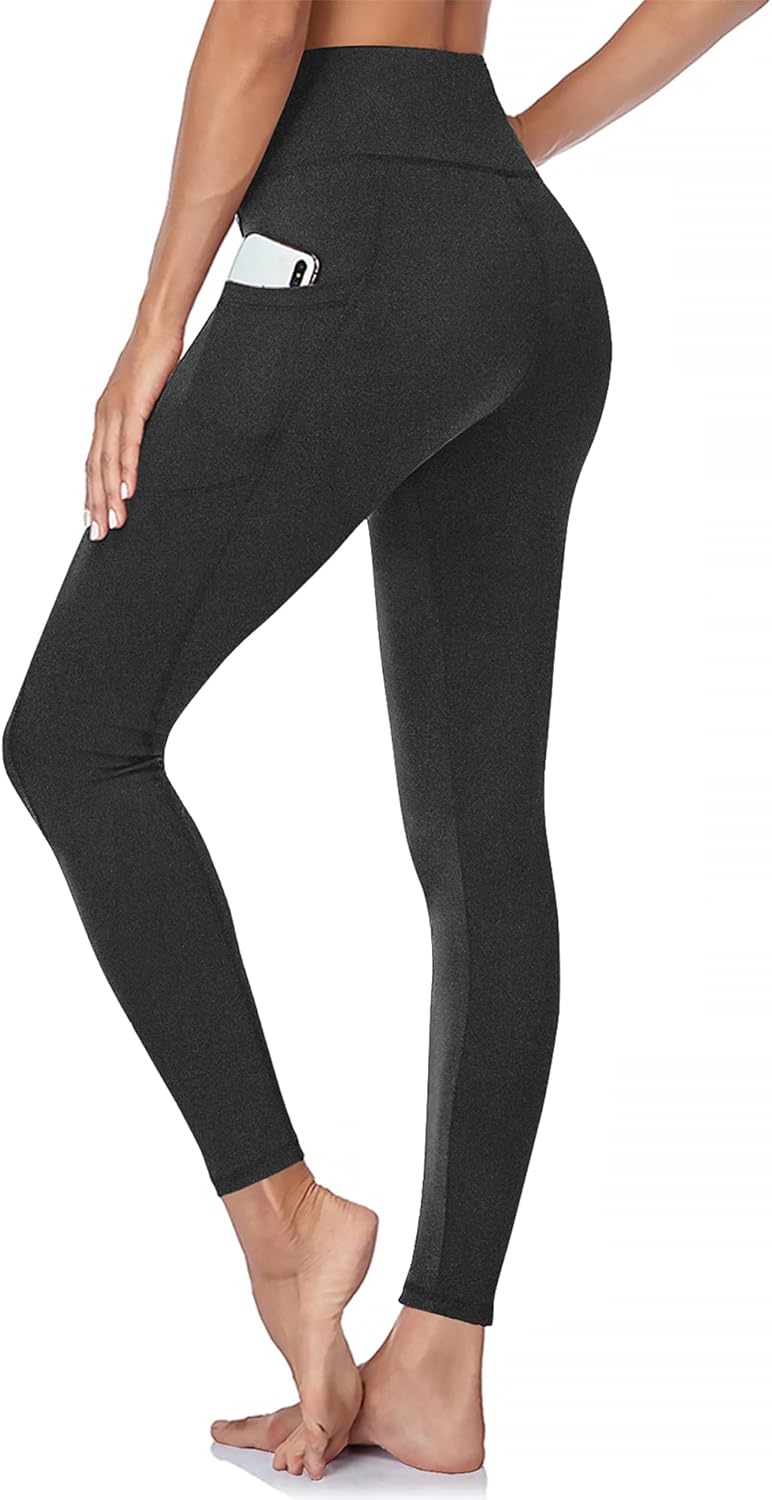 High Waisted Leggings with Pockets for Women - Buttery Soft Yoga Pants for Gym Workout, Athletic Running