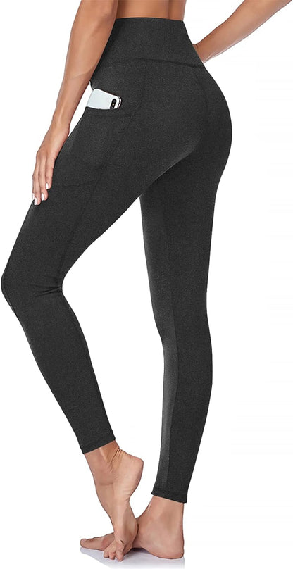 High Waisted Leggings with Pockets for Women - Buttery Soft Yoga Pants for Gym Workout, Athletic Running