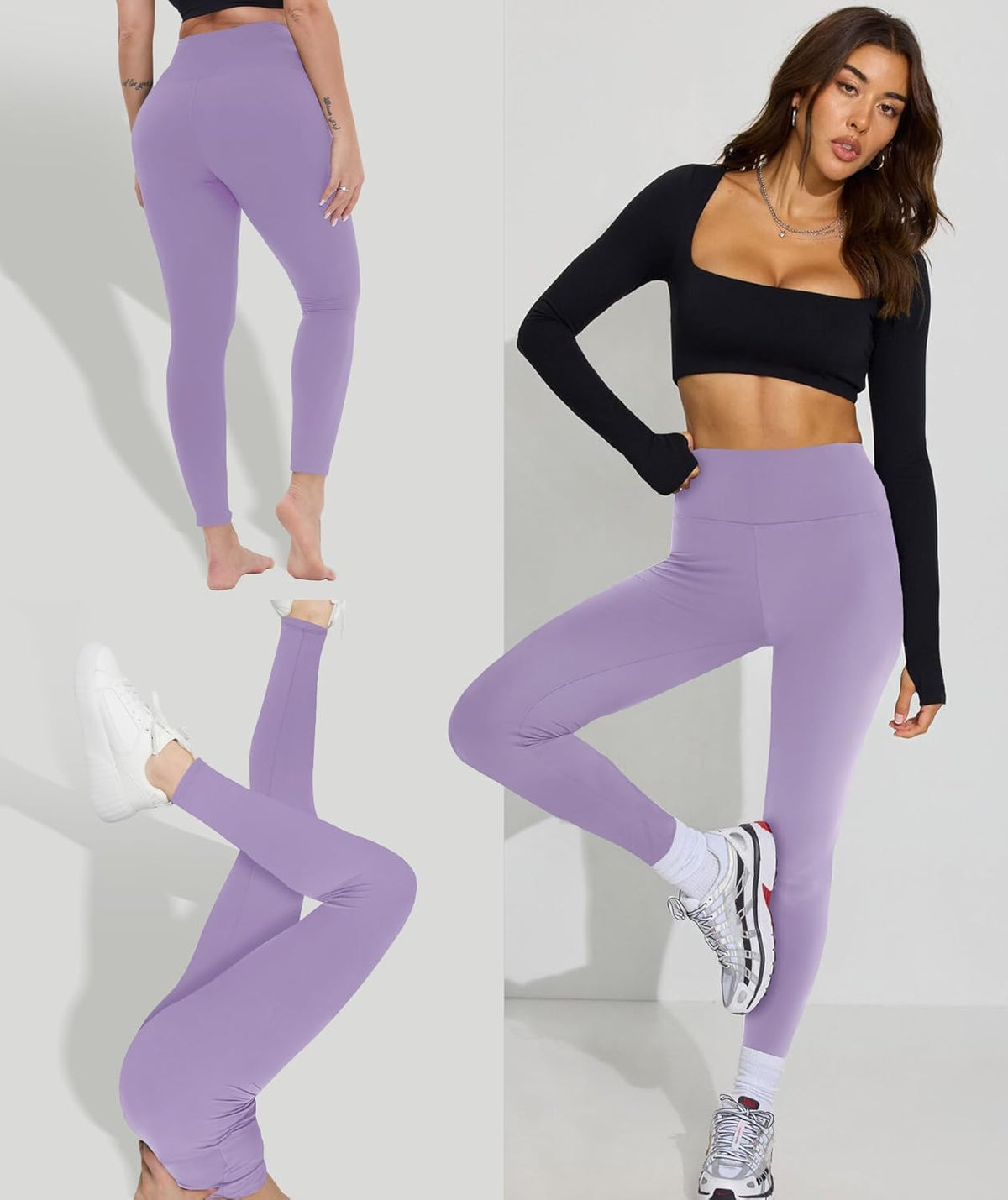 High Waisted Leggings with Pockets for Women - Buttery Soft Yoga Pants for Gym Workout, Athletic Running