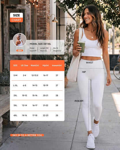High Waisted Leggings with Pockets for Women - Buttery Soft Yoga Pants for Gym Workout, Athletic Running