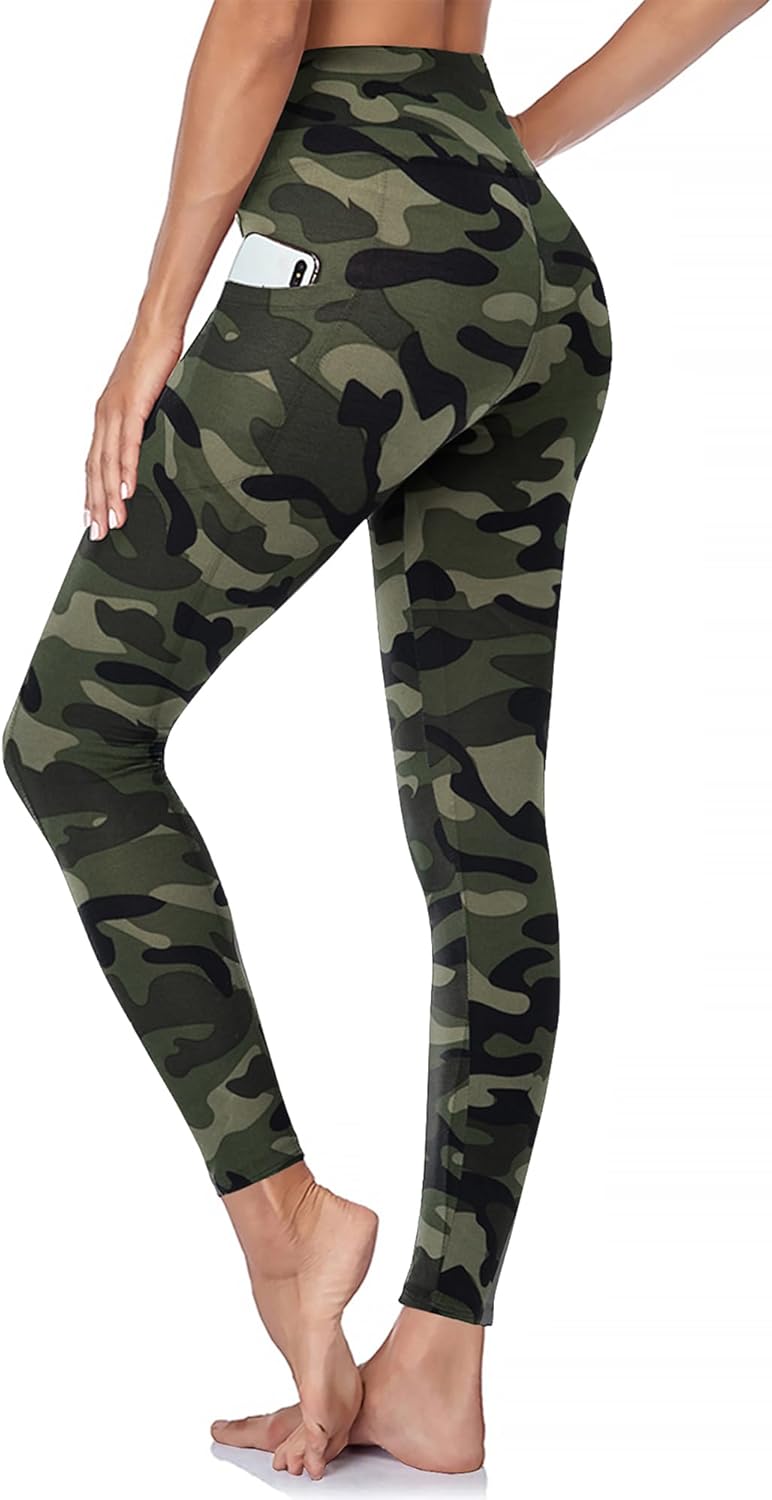 High Waisted Leggings with Pockets for Women - Buttery Soft Yoga Pants for Gym Workout, Athletic Running