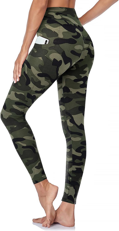 High Waisted Leggings with Pockets for Women - Buttery Soft Yoga Pants for Gym Workout, Athletic Running