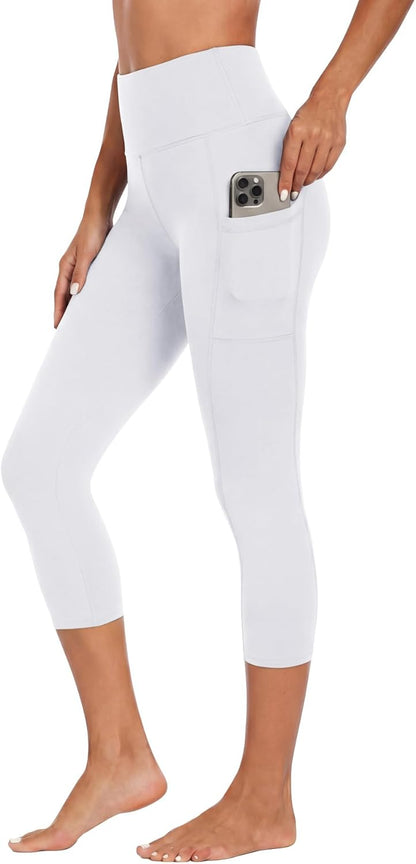 High Waisted Leggings with Pockets for Women - Buttery Soft Yoga Pants for Gym Workout, Athletic Running
