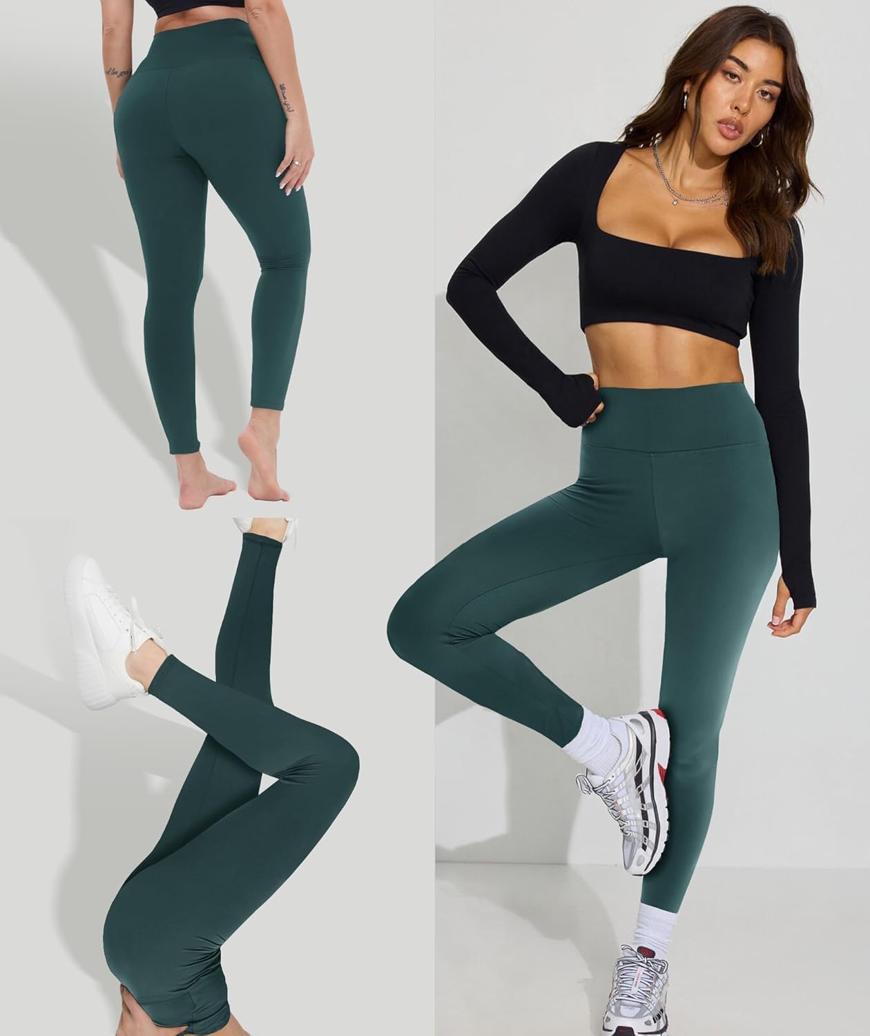High Waisted Leggings with Pockets for Women - Buttery Soft Yoga Pants for Gym Workout, Athletic Running