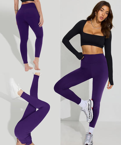 High Waisted Leggings with Pockets for Women - Buttery Soft Yoga Pants for Gym Workout, Athletic Running