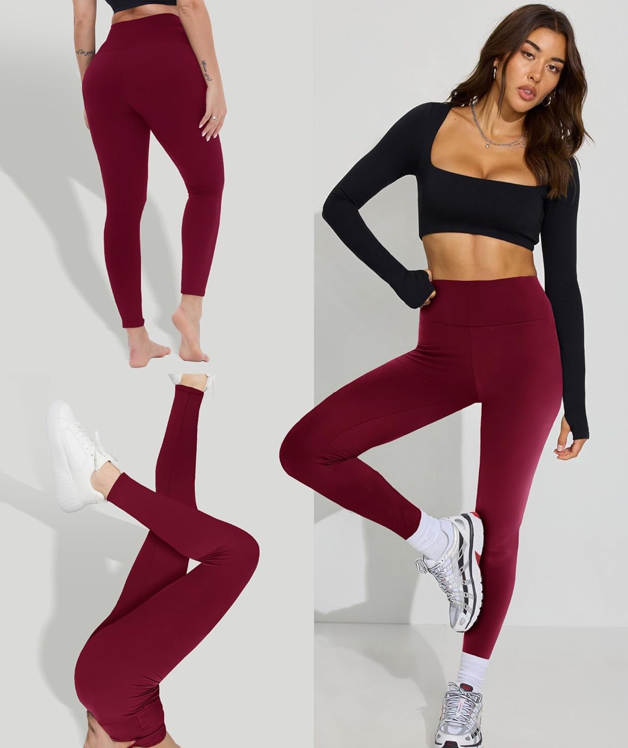 High Waisted Leggings with Pockets for Women - Buttery Soft Yoga Pants for Gym Workout, Athletic Running