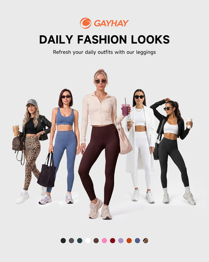 High Waisted Leggings with Pockets for Women - Buttery Soft Yoga Pants for Gym Workout, Athletic Running
