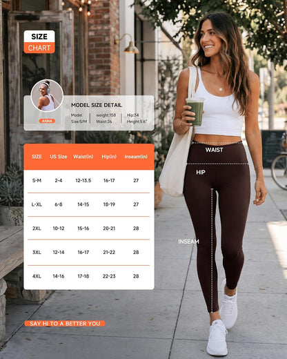 High Waisted Leggings with Pockets for Women - Buttery Soft Yoga Pants for Gym Workout, Athletic Running
