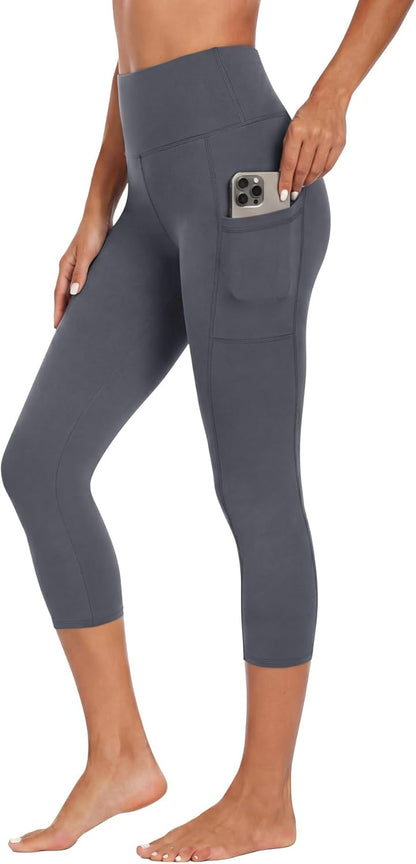 High Waisted Leggings with Pockets for Women - Buttery Soft Yoga Pants for Gym Workout, Athletic Running