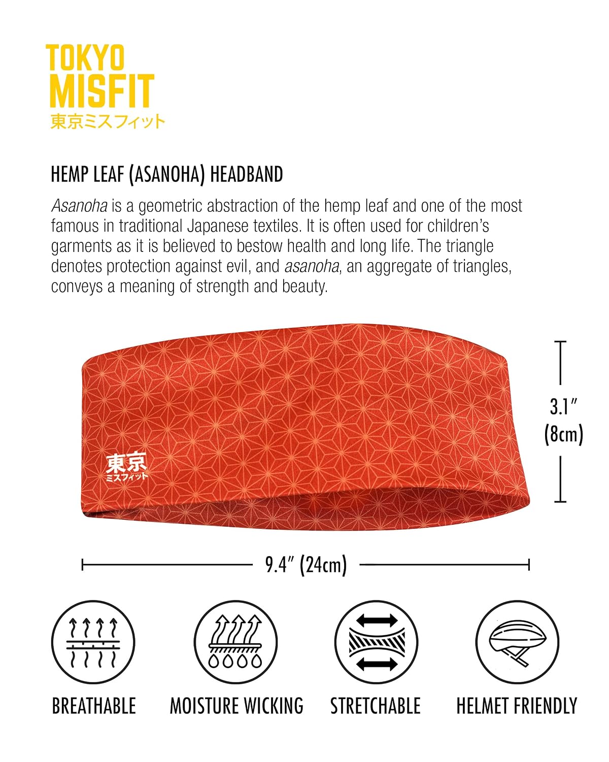 Japanese Headband for Men & Women, Sweat Band (Wave-Seigaiha) | Japanese patterns, Moisture wicking, Cooling headband, Breathable stretch fabric, Workout, Running, Exercise, Sports, Yoga