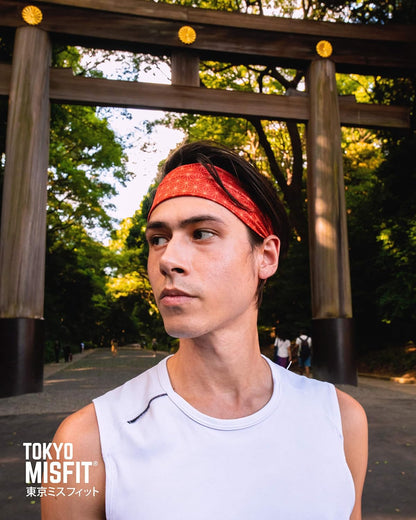Japanese Headband for Men & Women, Sweat Band (Wave-Seigaiha) | Japanese patterns, Moisture wicking, Cooling headband, Breathable stretch fabric, Workout, Running, Exercise, Sports, Yoga