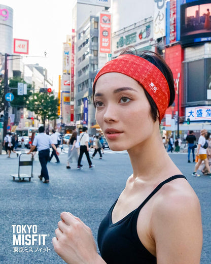 Japanese Headband for Men & Women, Sweat Band (Wave-Seigaiha) | Japanese patterns, Moisture wicking, Cooling headband, Breathable stretch fabric, Workout, Running, Exercise, Sports, Yoga