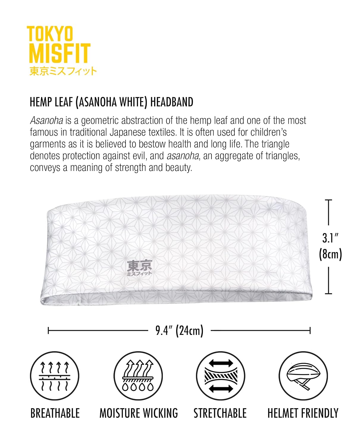 Japanese Headband for Men & Women, Sweat Band (Wave-Seigaiha) | Japanese patterns, Moisture wicking, Cooling headband, Breathable stretch fabric, Workout, Running, Exercise, Sports, Yoga