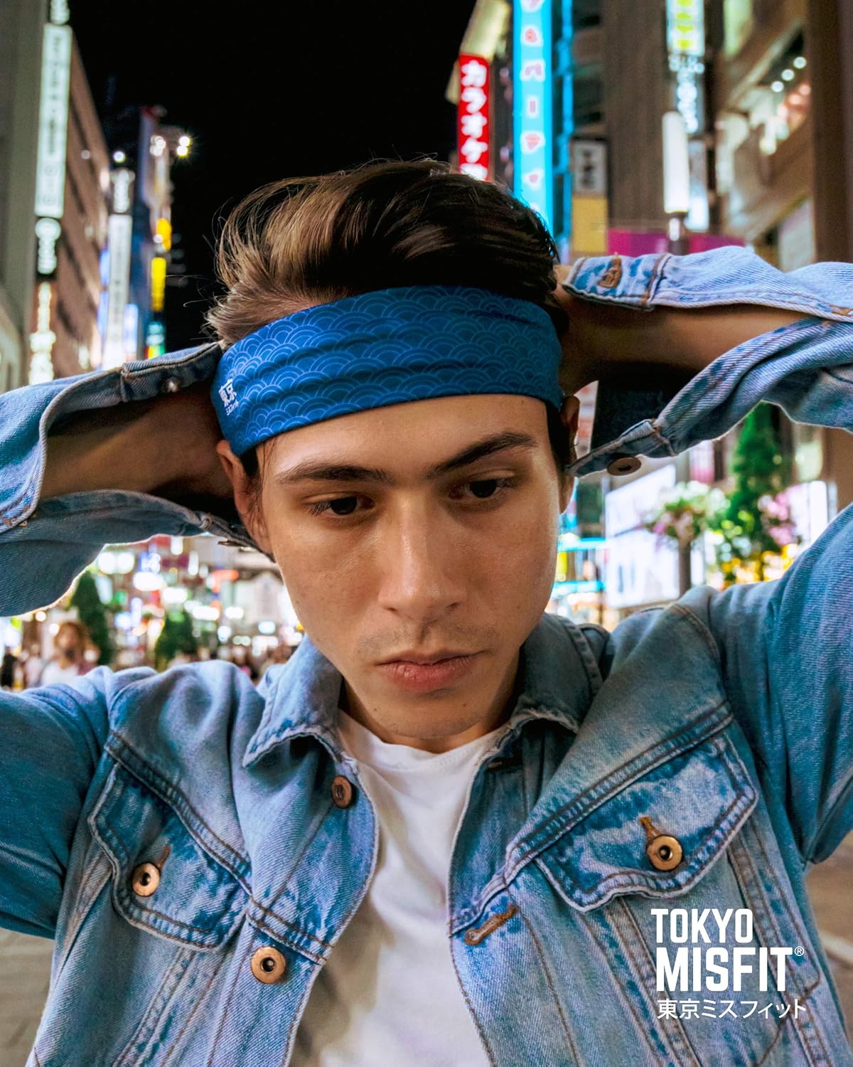 Japanese Headband for Men & Women, Sweat Band (Wave-Seigaiha) | Japanese patterns, Moisture wicking, Cooling headband, Breathable stretch fabric, Workout, Running, Exercise, Sports, Yoga
