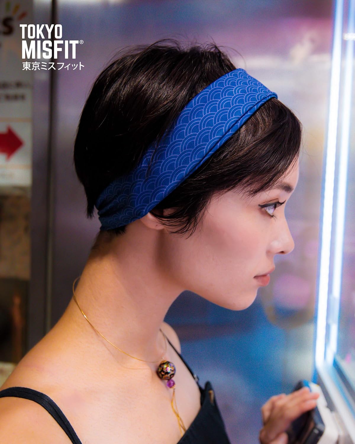 Japanese Headband for Men & Women, Sweat Band (Wave-Seigaiha) | Japanese patterns, Moisture wicking, Cooling headband, Breathable stretch fabric, Workout, Running, Exercise, Sports, Yoga