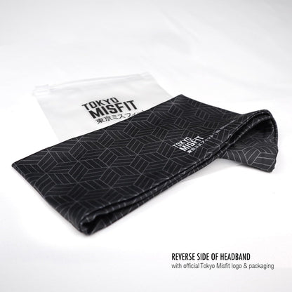 Japanese Headband for Men & Women, Sweat Band (Wave-Seigaiha) | Japanese patterns, Moisture wicking, Cooling headband, Breathable stretch fabric, Workout, Running, Exercise, Sports, Yoga