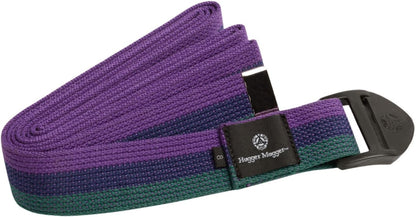 Cinch Cotton Yoga Strap - Super Strong Cotton, Quiet Cinch-Style Buckle, Long Length Great for Taller People