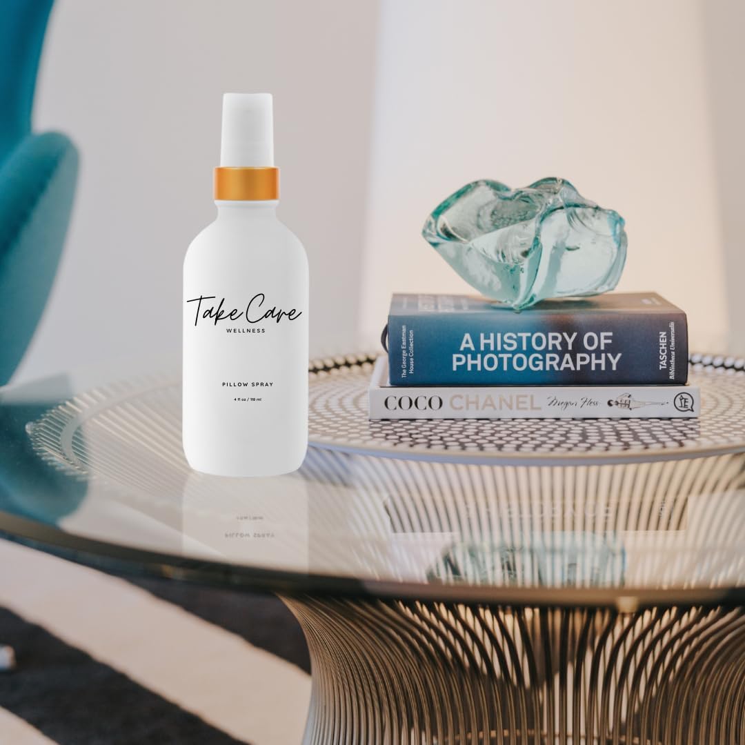 Multi-Purpose Lavender Pillow Spray - Therapeutic Grade Essential Oils - Calming - Freshens Curtains & Upholstery - Mist into Shower Stream - Glass Bottle (English Lavender)