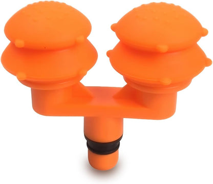 Soft Silicone Massage Gun Heads, Upgraded Fascia Gun Replacement Attachments Gas Pad Head, Plug-n-Play MassageGun Accessories Easy to Use, 18mm Outer (Dual Heads)